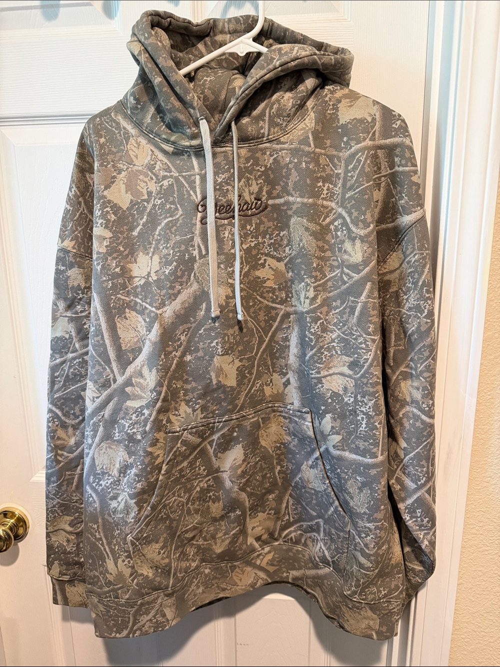 Carhartt Women's Hooded Camo Sweatshirt - Gray/Cream